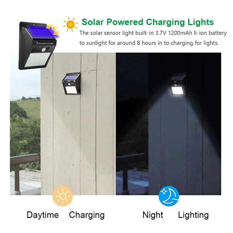 Luz Solar Sentinela 30LED – Segurança Inteligente para Áreas Externas
