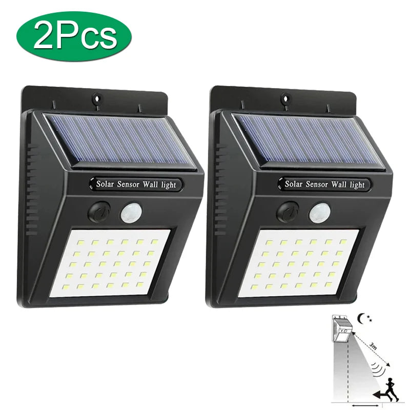 Luz Solar Sentinela 30LED – Segurança Inteligente para Áreas Externas