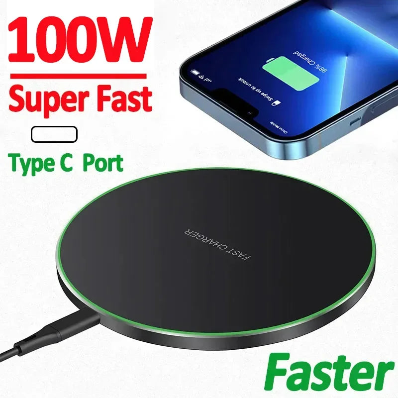 Base Turbo 100W – Carregamento Sem Fio Instantâneo